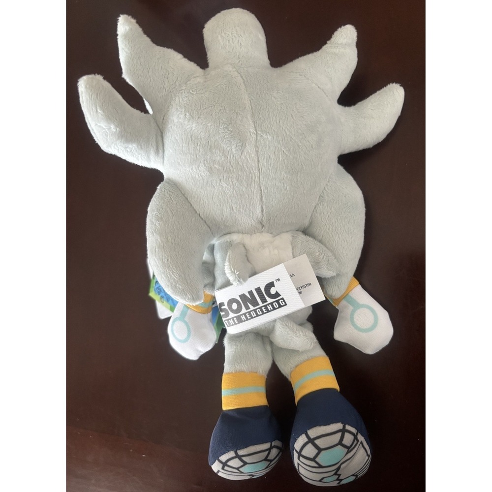 Sonic The Hedgehog 35th Anniversary Wave 14 9" SILVER Plush by Jakks Pacific - Picture 2 of 5